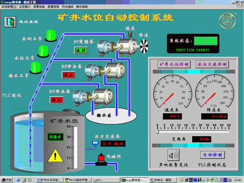 礦井水位過(guò)程控制實(shí)驗裝置