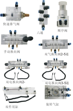 透明氣動(dòng)與PLC實(shí)訓裝置